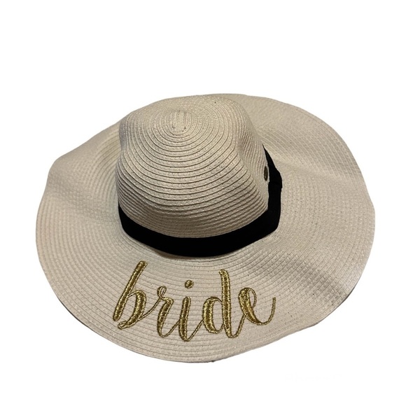 Charming Charlie Bride Floppy Beach Hat Women's OS - Picture 3 of 6